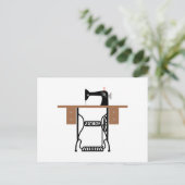 Carte Postale Machine à coudre antique (Debout devant)