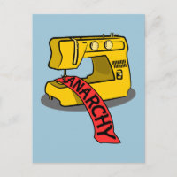 Machine à coudre jaune anarchie