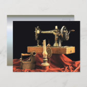 Carte Postale Machine à coudre vintage (Devant / Derrière)