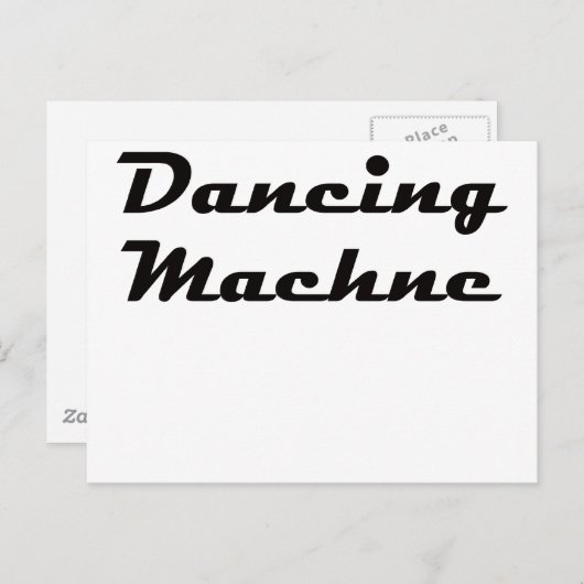 Carte Postale Machine à danser (Devant / Derrière)