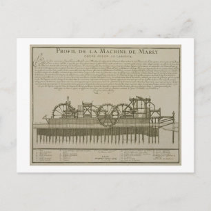 Carte Postale Machine à eau à Marly, c.1715 (gravure)