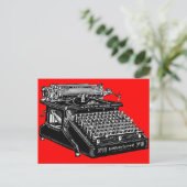 Carte Postale Machine à écrire (Debout devant)