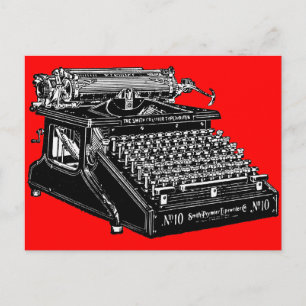 Carte Postale Machine à écrire