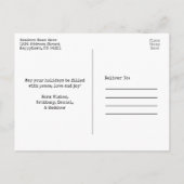 Carte Postale Machine à écrire Texte Plaid Famille de Noël Photo (Dos)