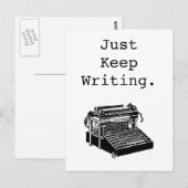 Carte Postale Machine à écrire vintage (Devant / Derrière)