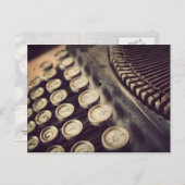 Carte Postale Machine à écrire vintage (Devant / Derrière)