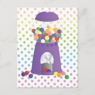 Carte Postale Machine à gumball pourpre