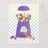 Carte Postale Machine à gumball pourpre (Devant)