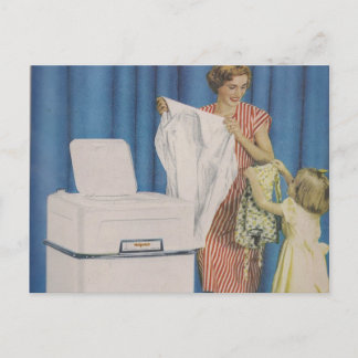 Carte postale Machine à laver
