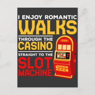 Carte Postale Machine à sous Joueur Funny Casino Jeu Humour