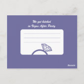 Carte Postale Machine à sous Réception de mariage après mariage (Dos)