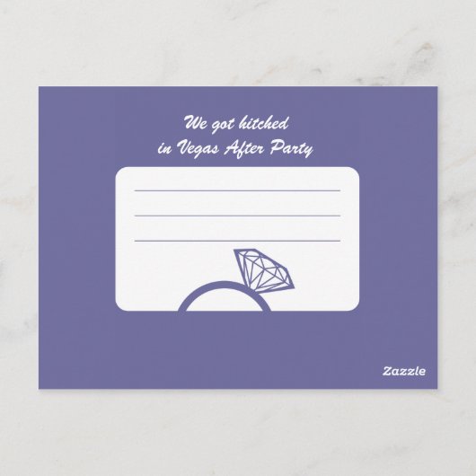 Carte Postale Machine à sous Réception de mariage après mariage (Dos)