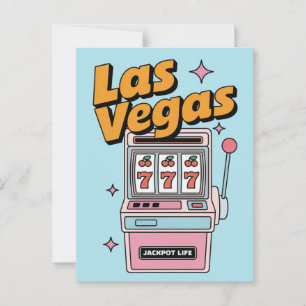 Carte Postale Machine à sous rétro Jackpot Las Vegas Nevada