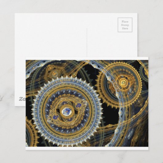 Carte Postale Machine à vapeur (Devant / Derrière)