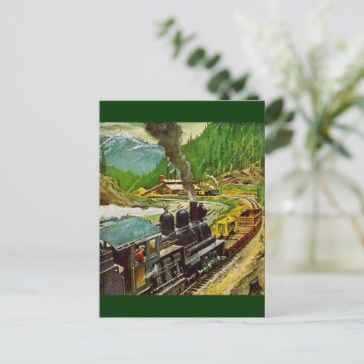 Carte Postale Machine à vapeur (Debout devant)