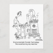 Carte Postale Machine clé de combustion du bois (Devant)