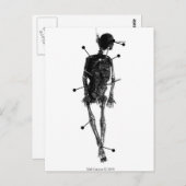 Carte Postale Machine de cuisine : Poupée de sorcière de squelet (Devant / Derrière)