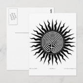 Carte Postale Machine de cuisine : Sun Burst ; Labyrinthe #4 (Devant / Derrière)