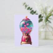 Carte Postale Machine de gumball cardiaque (Debout devant)