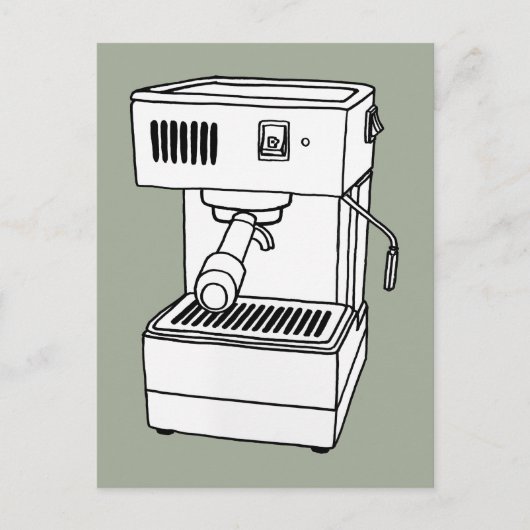 Carte Postale Machine Espresso (Devant)