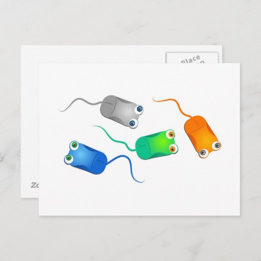 Carte Postale Machine informatique (Devant / Derrière)