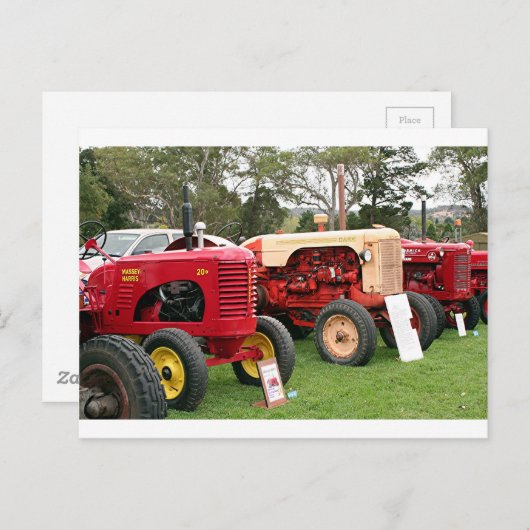 Carte Postale Machines agricoles des tracteurs anciens 2 (Devant / Derrière)