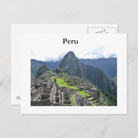 Carte postale Machu Picchu (Devant / Derrière)