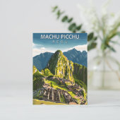 Carte Postale Machu Picchu Pérou Vintage voyage (Debout devant)