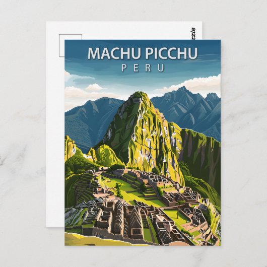 Carte Postale Machu Picchu Pérou Voyage Ruines Incas (Devant / Derrière)