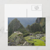 Carte Postale Machu Picchu, ruines de la ville Inca, Pérou. 2 (Devant / Derrière)