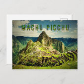 Carte Postale Machu Picchu stylisé (Devant / Derrière)