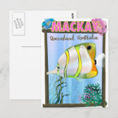 Carte Postale Mackay Australie poster de voyage tropical (Devant / Derrière)