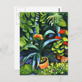 Carte Postale Macke - Fleurs dans le jardin (Devant / Derrière)