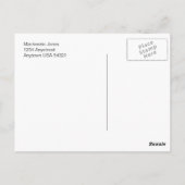 Carte postale Mackenzie Black Damask Chic (Dos)