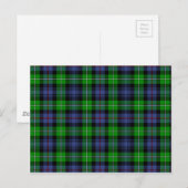 Carte Postale MacKenzie Tartan (alias Seaforth Highlanders Tarta (Devant / Derrière)