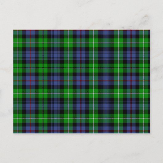 Carte Postale MacKenzie Tartan (alias Seaforth Highlanders Tarta (Devant)