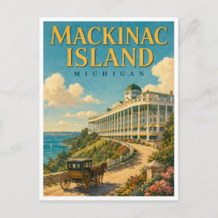 Carte Postale Mackinac Island Michigan Grand Hotel GeoSaga