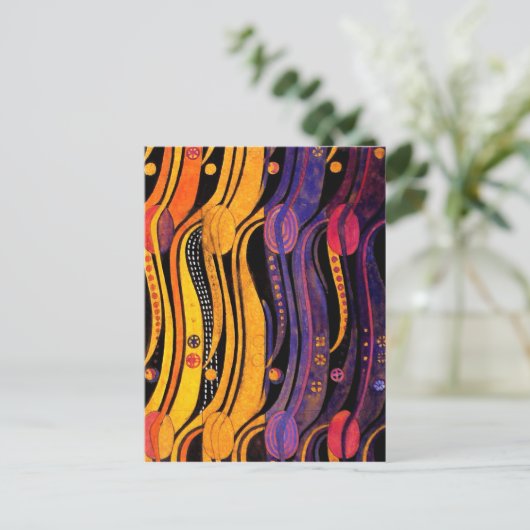 Carte Postale Mackintosh : Conception de tulipes (Debout devant)