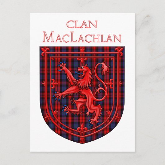 Carte Postale Maclachlan Tartan Scottish Plaid Lion Rampant (Devant)