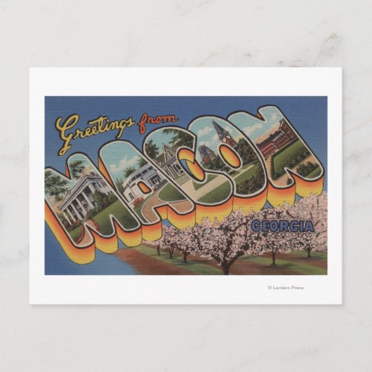 Carte Postale Macon, GéorgieScènes de grandes lettresMacon, GA (Devant)