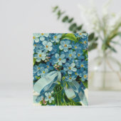 Carte postale maçonnique de myosotis (Debout devant)