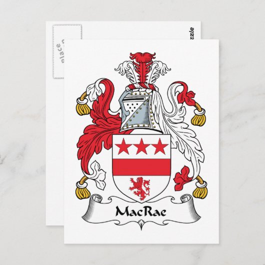 Carte Postale MacRae Family Crest (Devant / Derrière)