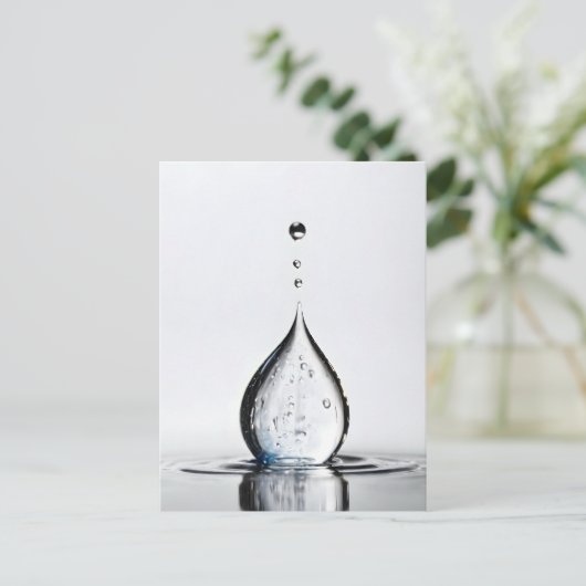 Carte Postale Macro goutte d'eau (Debout devant)