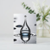 Carte Postale Macro goutte d'eau (Debout devant)