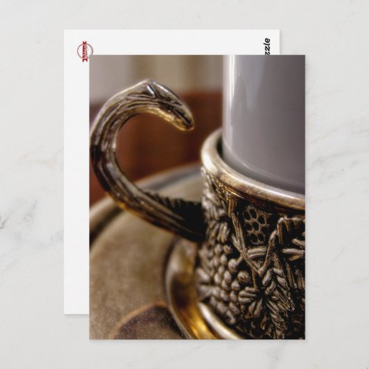 Carte postale Macro Macro Mug Café turc (Devant / Derrière)