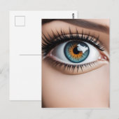 Carte Postale Macro oeil femelle (Devant / Derrière)