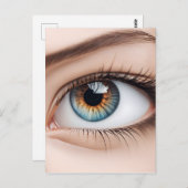 Carte Postale Macro oeil femelle (Devant / Derrière)