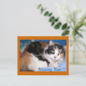 Carte Postale Macy fille peinture à l'huile, Missing You! ! ! ca (Debout devant)