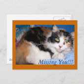 Carte Postale Macy fille peinture à l'huile, Missing You! ! ! ca (Devant / Derrière)