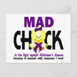 Carte Postale Mad Chick dans la lutte contre la maladie d’Alzhei